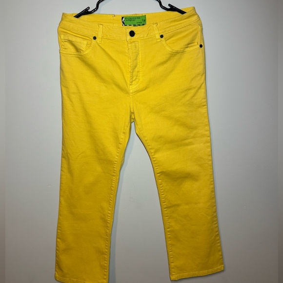 SR vs. Sandrine Rose Yellow Jeans “The Virgin Label” Los Angeles Size 28 NWT - Picture 1 of 8
